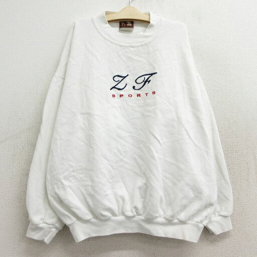 【中古】古着 長袖スウェット キッズ ボーイズ 子供服 90年代 90s LF スポーツ 刺繍 クルーネック 丸首 カナダ製 白 ホワイト | 春夏 春物 春服 秋冬 秋物 秋服 女の子 子ども服 こども服 カジュアル ファッション おしゃれ かわいい 5OF 【中古】古着 長袖スウェット キッズ ボーイズ 子供服 90年代 90s LF スポーツ 刺繍 クルーネック 丸首 カナダ製 白 ホワイト | 春夏 春物 春服 秋冬 秋物 秋服 女の子 子ども服 こども服 カジュアル ファッション おしゃれ かわいい 5OF