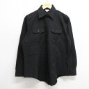 【中古】古着 長袖 ミリタリーシャツ レディース 90年代 90s ステンシル USA製 アメリカ製 黒 ブラック 中古 ブラウス トップス | 春夏 春物 春...