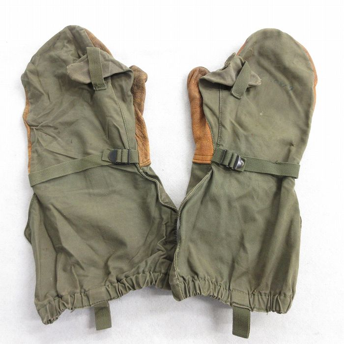 中古 ビンテージ ヴィンテージ ミリタリー グローブ 手袋 50年代 50s M-51 レザー使用 USA製 アメリカ製 緑 グリーン 小物 雑貨 中古アンティークビンテージ