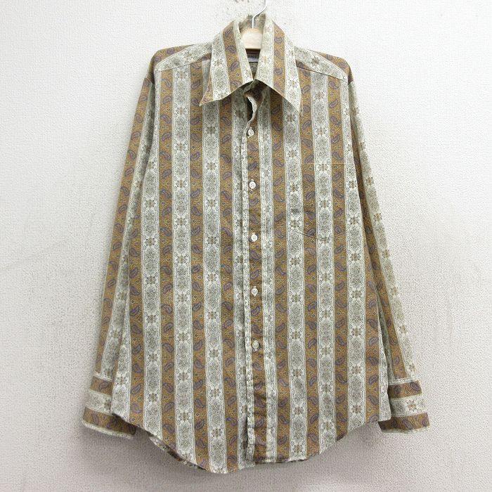 古着 長袖 シャツ キッズ ボーイズ 子供服 70年代 70s 緑他 チェック &yen;&nbsp;2,594（税込） 古着 長袖 ボーイスカウト シャツ キッズ ボーイズ 子供服 70年代 70s ワッペン 紺 &yen;&nbsp;4,484（税込） 古着 シアーズ 長袖 シャツ キッズ ボーイズ 子供服 フリル 白 ストライプ &yen;&nbsp;3,834（税込） 古着 長袖 ビンテージ シャツ キッズ ボーイズ 子供服 70年代 70s エンジ他 チェック &yen;&nbsp;3,834（税込） 古着 タウンクラフト JCペニー 長袖 ビンテージ シャツ キッズ ボーイズ 子供服 70年代 70s 紺他 &yen;&nbsp;3,184（税込） 古着 長袖 ボーイスカウト シャツ キッズ ボーイズ 子供服 70年代 70s ボブキャット 星条旗 USA製 紺 &yen;&nbsp;3,184（税込） 古着 長袖 ビンテージ ボーイスカウト シャツ キッズ ボーイズ 子供服 70年代 70s ワッペン 濃緑 &yen;&nbsp;4,484（税込） 古着 JCペニー 長袖 ビンテージ ウール シャツ キッズ ボーイズ 子供服 70年代 70s 濃緑他 チェック &yen;&nbsp;3,894（税込） 古着 マックレガー 長袖 ビンテージ シャツ キッズ ボーイズ 子供服 70年代 70s 赤他 タータン チェック &yen;&nbsp;3,244（税込） 古着 長袖 ボーイスカウト シャツ キッズ ボーイズ 子供服 70年代 70s OAKFIELD ワッペン コットン USA製 紺 &yen;&nbsp;4,484（税込） 古着 トミーヒルフィガー 長袖 ブランド シャツ キッズ ボーイズ 子供服 90年代 90s ワンポイントロゴ コットン 赤他 ストライプ &yen;&nbsp;3,184（税込） 古着 長袖 ビンテージ ボーイスカウト シャツ キッズ ボーイズ 子供服 70年代 70s 花 ユリの紋章 ワッペン 濃緑 &yen;&nbsp;5,784（税込） 古着 ラルフローレン 長袖 ブランド シャツ キッズ ボーイズ 子供服 90年代 90s ワンポイントロゴ コットン ボタンダウン 薄ピンク他 ストライプ &yen;&nbsp;2,594（税込） 古着 長袖 ベースボール シャツ キッズ ボーイズ 子供服 90年代 90s NHL マイティダックス ノーカラー 紫他 ストライプ アイスホッケー &yen;&nbsp;3,834（税込） 古着 ラルフローレン 長袖 ブランド シャツ キッズ ボーイズ 子供服 90年代 90s ワンポイントロゴ コットン ボタンダウン 濃緑 ストライプ &yen;&nbsp;4,484（税込） 古着 半袖 シャツ キッズ ボーイズ 子供服 70年代 70s ベージュ他 チェック &yen;&nbsp;2,534（税込） 古着 長袖 シャツ キッズ ボーイズ 子供服 80年代 80s 犬 総柄 USA製 赤他 &yen;&nbsp;2,594（税込） 古着 長袖 ボーイスカウト シャツ キッズ ボーイズ 子供服 80年代 80s ワッペン 濃緑系 &yen;&nbsp;2,594（税込） 古着 長袖 ボーイスカウト シャツ キッズ ボーイズ 子供服 80年代 80s ワッペン USA製 ベージュ &yen;&nbsp;1,944（税込） 古着 カーハート 長袖 フランネル シャツ キッズ ボーイズ 子供服 緑系他 チェック &yen;&nbsp;3,894（税込） 古着 ラルフローレン 長袖 ブランド シャツ キッズ ボーイズ 子供服 ワンポイントロゴ 濃グレー &yen;&nbsp;5,194（税込）【商品番号】　lba23121848 【商品名】　古着 長袖 シャツ キッズ ボーイズ 子供服 70年代 70s ペイズリー柄 薄ベージュ他 ストライプ 【表記サイズ】　16 【実寸サイズ】　着丈（肩から裾）63cm　着幅（脇から脇）48cm　肩幅40cm　肩袖丈（肩から袖先）56cm　脇袖丈（脇から袖先）53cm 【素材】　コットン50％、ポリエステル50％ 【程度】　B 【コンディション】　すれ 【仕入先】　アメリカ 【メール便】　可 ************************************************************ 画像枚数の都合上、目立つダメージのみ掲載し、目立たないダメージは省略することがございます。 ●参考サイズ：実寸サイズをもとに当店が判断したサイズ ※商品名内に記載しているのは参考サイズです。 ●表記サイズ：商品のタグに記載してあるサイズ ●実寸サイズ：実際に当店で測ったサイズ To International Customers,Please check and follow shipping cost in Store information.No refund or exchange is accepted with International Customers.We're afraid but there is no staff who can speak English.We will accept any questions only by email in English. 他の厳選古着 子供服はこちらです！