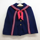 【中古】古着 セーラー ポンチョ キッズ ボーイズ 子供服 紺他 ネイビー | 春夏 春物 春服 秋冬 秋物 秋服 女の子 子ども服 こども服 カジュアル ファッション おしゃれ かわいい