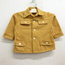 【中古】古着 JCペニー 長袖シャツ キッズ ボーイズ 子供服 70年代 70s 開襟 オープンカラー USA製 アメリカ製 茶系 ブラウン | 春夏 春物 春服 秋冬 秋物 秋服 女の子 子ども服 こども服 カジュアル ファッション おしゃれ かわいい