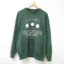 【中古】古着 長袖スウェット メンズ 90年代 90s USAクラシック ゴルフ クルーネック 丸首 USA製 アメリカ製 緑 グリーン XLサイズ 中古 スエ...