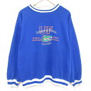【中古】古着 長袖スウェット メンズ 00年代 00s フロリダ 大学 ゲイターズ フットボール 刺繍 クルーネック 丸首 青 ブルー Lサイズ 中古 スエット トレーナー トップス | 春夏 春物 春服 秋冬 秋物 秋服 メンズファッション カジュアル おしゃれ ファッショ 5OF(4)