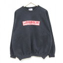 【中古】古着 ヘインズ Hanes 長袖スウェット メンズ 00年代 00s DIABOLIK 大きいサイズ 2L LL ビッグシルエット ゆったり ビッグサイ...