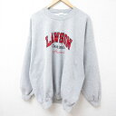【中古】古着 長袖スウェット メンズ 00年代 00s ローソン カージナルス 刺繍 大きいサイズ 2L LL ビッグシルエット ゆったり ビッグサイズ オーバ...