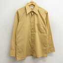 【中古】古着 長袖シャツ メンズ 80年代 80s ベージュ系 カーキ Lサイズ 中古 トップス | 春夏 春物 春服 秋冬 秋物 秋服 カジュアルシャツ メン...