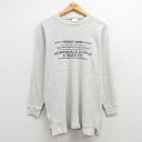 【中古】古着 長袖 ビンテージ ヴィンテージTシャツ メンズ 90年代 90s ADIRONDACK コットン クルーネック 丸首 USA製 アメリカ製 薄グレー 霜降り Lサイズ 中古 | 春夏 春物 春服 秋冬 秋物 秋服 メンズファッション ロンT カットソー ロンティー ロングT ロングTシャ