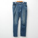 【商品番号】　par24013124 【商品名】　W36★古着 リーバイス Levis 511 ジーンズ メンズ ヒゲ 紺 デニム 【表記サイズ】　W36　L34 【実寸サイズ】　ウエスト（腰まわり）92cm　レングス84cm　股上（ウエストから股の付け根）27cm　ワタリ幅（股の付け根部分の幅）30cm　裾幅18cm　（ウエスト36inch　レングス33inch） 【素材】　コットン99%、ポリウレタン1％ 【程度】　B 【コンディション】　汚れ、すれ 【仕入先】　アメリカ 【メール便】　不可 ************************************************************ 画像枚数の都合上、目立つダメージのみ掲載し、目立たないダメージは省略することがございます。 ●参考サイズ：実寸サイズをもとに当店が判断したサイズ ※商品名内に記載しているのは参考サイズです。 ●表記サイズ：商品のタグに記載してあるサイズ ●実寸サイズ：実際に当店で測ったサイズ To International Customers,Please check and follow shipping cost in Store information.No refund or exchange is accepted with International Customers.We're afraid but there is no staff who can speak English.We will accept any questions only by email in English. 他の厳選古着 パンツ、スラックスはこちらです！ 他の厳選古着 パンツ/ジーンズ W35,W36はこちらです！ 他の厳選古着 リーバイス Levis はこちらです！