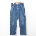 【中古】古着 リーバイス Levis ジーンズ シグネチャー コットン 紺 ネイビー デニム W32 中古 メンズ ボトムス ジーパン Gパン ロングパンツ 春夏 春物 春服 秋冬 秋物 秋服 長ズボン カジュアル メンズファッション ファッション おしゃれ