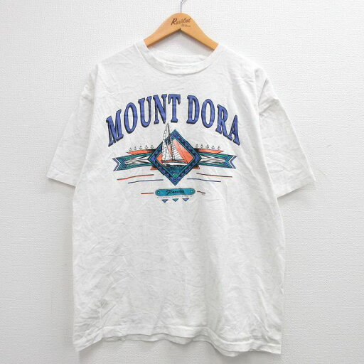 【中古】古着 半袖 ビンテージ ヴィンテージTシャツ メンズ 90年代 90s ヨット MOUNTDORA フロリダ 大きいサイズ 2L LL ビッグシルエット ゆったり ビッグサイズ オーバーサイズ コットン クルーネック 丸首 白 ホワイト 霜降り XLサイズ 中古 | 春夏 夏物 夏 5OF 【中古】古着 半袖 ビンテージ ヴィンテージTシャツ メンズ 90年代 90s ヨット MOUNTDORA フロリダ 大きいサイズ 2L LL ビッグシルエット ゆったり ビッグサイズ オーバーサイズ コットン クルーネック 丸首 白 ホワイト 霜降り XLサイズ 中古 | 春夏 夏物 夏 5OF