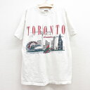 【中古】古着 TULTEX 半袖 ビンテージ ヴィンテージTシャツ キッズ ボーイズ 子供服 90年代 90s トロント ビル コットン クルーネック 丸首 カ...