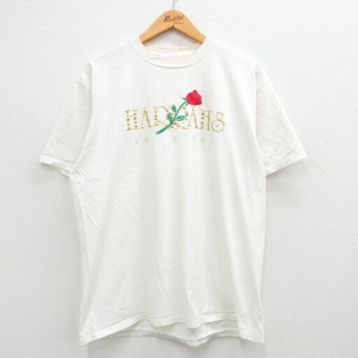 【中古】古着 ジャージーズ 半袖 ビンテージ ヴィンテージTシャツ メンズ 90年代 90s バラ ラスベガス コットン クルーネック 丸首 USA製 アメリカ製 白 ホワイト XLサイズ 中古 | 春夏 夏物 夏服 ヴィンテージTシャツ メンズファッション カットソー ティー 【中古】古着 ジャージーズ 半袖 ビンテージ ヴィンテージTシャツ メンズ 90年代 90s バラ ラスベガス コットン クルーネック 丸首 USA製 アメリカ製 白 ホワイト XLサイズ 中古 | 春夏 夏物 夏服 ヴィンテージTシャツ メンズファッション カットソー ティー