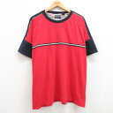 【中古】古着 半袖 ビンテージ ヴィンテージTシャツ メンズ 00年代 00s 大きいサイズ 2L LL ビッグシルエット ゆったり ビッグサイズ オーバーサイズ ラグラン コットン クルーネック 丸首 赤 レッド XLサイズ 中古 | 春夏 夏物 夏服 ヴィンテージTシャツ メ 5OF(4)