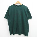 【中古】古着 ヘインズ Hanes 半袖 ビンテージ ヴィンテージTシャツ メンズ 90年代 90s 飛行機 大きいサイズ 2L LL ビッグシルエット ゆったり ビッグサイズ オーバーサイズ コットン クルーネック 丸首 USA製 アメリカ製 緑 グリーン XLサイズ 中古 | 春夏(4)