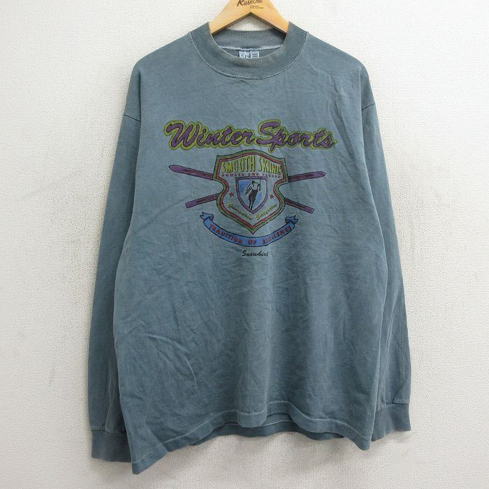 【中古】古着 SDI 長袖 ビンテージ ヴィンテージTシャツ メンズ 90年代 90s ウインタースポーツ コット..