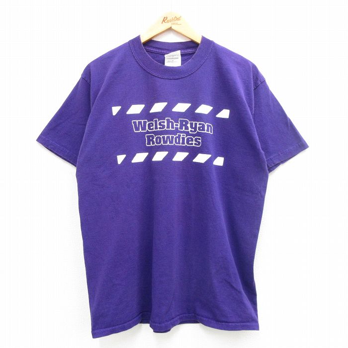 【中古】古着 半袖 ビンテージ ヴィンテージTシャツ メンズ 00年代 00s ウェルシェライアン コットン クルーネック 丸首 紫 パープル Lサイズ 中古 | 春夏 夏物 夏服 ヴィンテージTシャツ メンズファッション カットソー ティーシャツ ティシャツ メンズTシャツ 半袖T