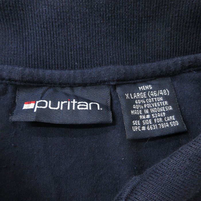 【中古】古着 ピューリタン 半袖 ポロシャツ メンズ 00年代 00s 大きいサイズ 2L LL ビッグシルエット ゆったり ビッグサイズ オーバーサイズ 紺他 ネイビー XLサイズ 中古 トップス | 春夏 春物 春服 夏物 夏服 カジュアルシャツ メンズファッション 半袖シ