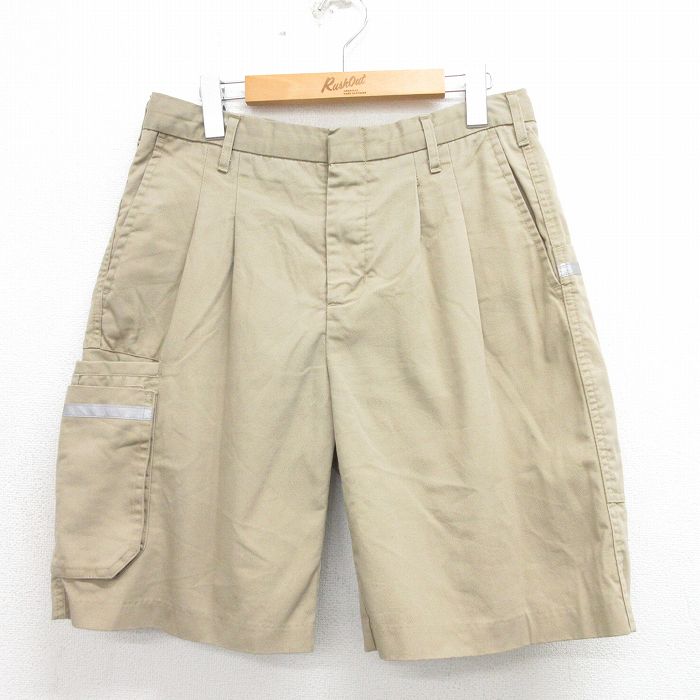 【中古】古着 WearGuard ショート カーゴパンツ ショーツ メンズ ベージュ カーキ W32 中古 ボトムス 短パン ショーパン | 春夏 春物 春服 夏物 夏服 半ズボン カジュアル メンズファッション ファッション おしゃれ