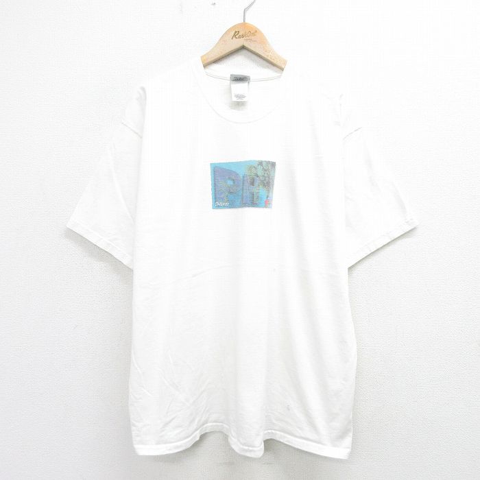 樂天商城 - 【中古】古着 半袖 ビンテージ ヴィンテージTシャツ メンズ 00年代 00s プラネットハリウッド 大きいサイズ 2L LL ビッグシルエット ゆったり ビッグサイズ オーバーサイズ コットン クルーネック 丸首 白 ホワイト XLサイズ 中古 | 春夏 夏物 夏服 ヴィンテ