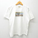 【中古】古着 バナナリパブリック BANANA REPUBLIC 半袖 ビンテージ ヴィンテージ ブランドTシャツ メンズ 90年代 90s 木 ワンポイントロゴ コットン クルーネック 丸首 USA製 アメリカ製 白 ホワイト 【spe】 XLサイズ 中古 春夏 夏物 夏服 ヴィンテージTシャツ メ