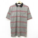 【中古】古着 半袖 ポロシャツ メンズ 黒他 ブラック Lサイズ 中古 トップス | 春夏 春物 春服 夏物 夏服 カジュアルシャツ メンズファッション 半袖シ...