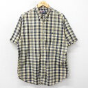 【中古】古着 ラルフローレン Ralph Lauren チャップス 半袖 ブランドシャツ メンズ 90年代 90s ロング丈 コットン ボタンダウン 黄色他 イエロー チェック XLサイズ 中古 トップス | 春夏 春物 春服 夏物 夏服 カジュアルシャツ メンズファッション 半袖シャ(4)