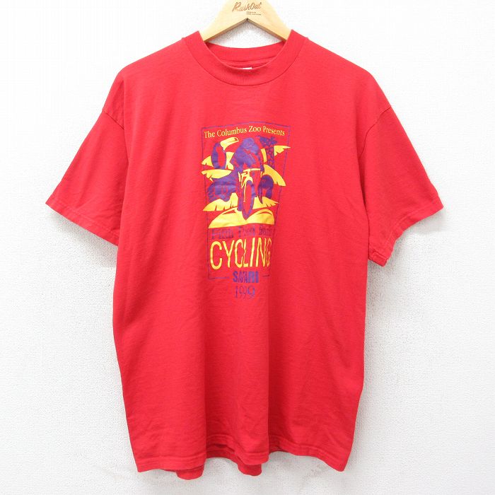 【中古】古着 フルーツオブザルーム 半袖 ビンテージ ヴィンテージTシャツ メンズ 90年代 90s 自転車 ..