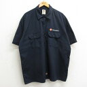 【中古】古着 ディッキーズ Dickies 半袖 ワークシャツ メンズ メカニカル 大きいサイズ 2L LL ビッグシルエット ゆったり ビッグサイズ オーバーサイズ 紺 ネイビー XLサイズ 中古 トップス |…