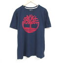 【中古】古着 ティンバーランド Timberland 半袖 ブランドTシャツ メンズ ビッグロゴ 大きいサイズ 2L LL ビッグシルエット ゆったり ビッグサイズ オーバーサイズ コットン クルーネック 丸首 黒 ブラック XLサイズ 中古 | 春夏 夏物 夏服 メンズファッション カット