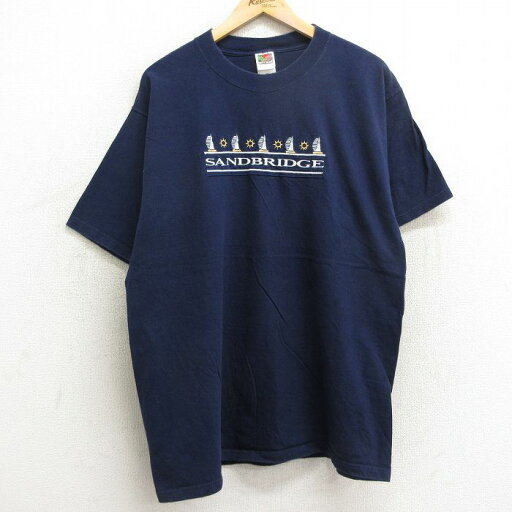 【中古】古着 フルーツオブザルーム 半袖 ビンテージ ヴィンテージTシャツ メンズ 00年代 00s ヨット SADBRIDGE 刺繍 大きいサイズ 2L LL ビッグシルエット ゆったり ビッグサイズ オーバーサイズ コットン クルーネック 丸首 紺 ネイビー XLサイズ 中古 | 春 【中古】古着 フルーツオブザルーム 半袖 ビンテージ ヴィンテージTシャツ メンズ 00年代 00s ヨット SADBRIDGE 刺繍 大きいサイズ 2L LL ビッグシルエット ゆったり ビッグサイズ オーバーサイズ コットン クルーネック 丸首 紺 ネイビー XLサイズ 中古 | 春