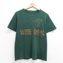【中古】古着 半袖 ビンテージ ヴィンテージTシャツ メンズ 80年代 80s WIDE BOYS クルーネック 丸首 緑 グリーン Lサイズ 中古 | 春夏 夏物 夏服 ヴィンテージTシャツ メンズファッション カットソー ティーシャツ ティシャツ メンズTシャツ 半袖Tシャツ 半 5OF