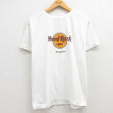 【中古】古着 半袖 ビンテージ ヴィンテージTシャツ メンズ 00年代 00s ハードロックカフェ バンガロール コットン クルーネック 丸首 白 ホワイト Lサイズ 中古 春夏 夏物 夏服 ヴィンテージTシャツ メンズファッション カットソー ティーシャツ ティシャツ メンズT