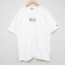 【中古】古着 チャンピオン Champion 半袖 ブランドTシャツ メンズ ワンポイントロゴ コットン クルーネック 丸首 白 ホワイト XLサイズ 中古 春夏 夏物 夏服 メンズファッション カットソー ティーシャツ ティシャツ メンズTシャツ 半袖Tシャツ 半袖ティーシャツ カ