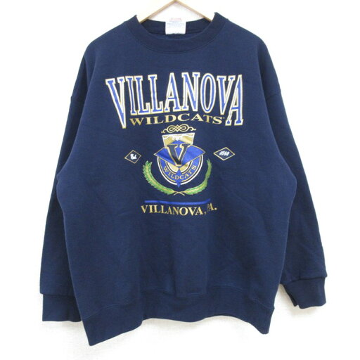 【中古】古着 長袖スウェット メンズ 90年代 90s Villanova 大きいサイズ 2L LL ビッグシルエット ゆったり ビッグサイズ オーバーサイズ クルーネック 丸首 濃紺 ネイビー XLサイズ 中古 スエット トレーナー トップス | 春夏 春物 春服 秋冬 秋物 秋服 メン 5OF 【中古】古着 長袖スウェット メンズ 90年代 90s Villanova 大きいサイズ 2L LL ビッグシルエット ゆったり ビッグサイズ オーバーサイズ クルーネック 丸首 濃紺 ネイビー XLサイズ 中古 スエット トレーナー トップス | 春夏 春物 春服 秋冬 秋物 秋服 メン 5OF