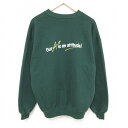【中古】古着 ジャージーズ 長袖スウェット メンズ 90年代 90s オマハパブリックスクール クルーネック 丸首 USA製 アメリカ製 緑 グリーン XLサイ...