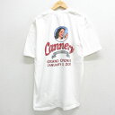 【中古】古着 ジャージーズ 半袖 ビンテージ ヴィンテージTシャツ メンズ 00年代 00s cannery カジノ 大きいサイズ 2L LL ビッグシルエット ゆったり ビッグサイズ オーバーサイズ コットン クルーネック 丸首 白 ホワイト XLサイズ 中古 | 春夏 夏物 夏服 ヴィンテー