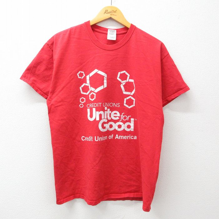 Rakuten - 【中古】古着 00s ヴィンテージTシャツ メンズ 赤 XLサイズ コットン 半袖 クルーネック ワンポイント アメカジ ストリート カジュアル きれいめ レトロ オールド 24apr19 5OF