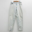 【中古】古着 ジーンズ Levis リーバイス 550 メンズ 80年代 80s テーパード ケミカルウォッシュ コットン USA製 アメリカ製 薄紺 ネイビー デニム W32 中古 ボトムス ジーパン Gパン ロングパンツ 春夏 春物 春服 秋冬 秋物 秋服 長ズボン カジュアル メンズファッ