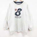 【中古】古着 エクスプレス 長袖スウェット メンズ 90年代 90s 大きいサイズ 2L LL ビッグシルエット ゆったり ビッグサイズ オーバーサイズ クルー...