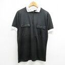 【中古】古着 半袖 ハーフジップ トップス メンズ 90年代 90s USA製 アメリカ製 黒 ブラック Lサイズ 中古 | 春夏 春物 春服 夏物 夏服 カジュアルシャツ メンズファッション 半袖シャツ おしゃれ カジュアル(4)