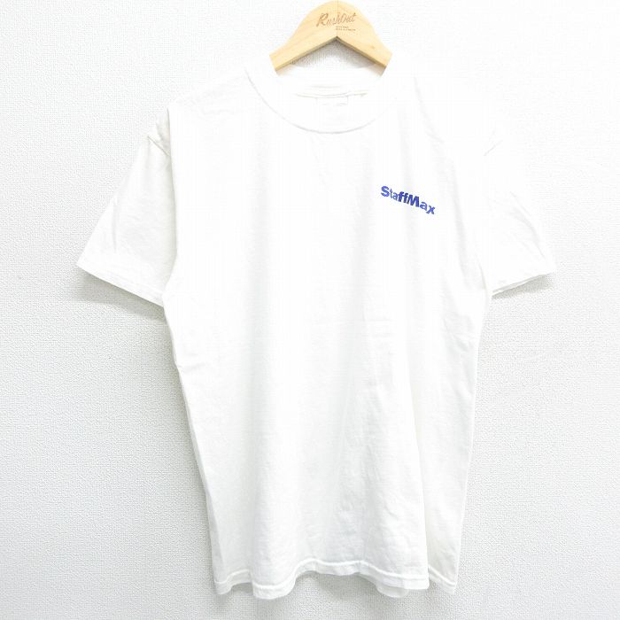 【中古】古着 半袖 ビンテージ ヴィンテージTシャツ メンズ 00年代 00s Staff Max コットン クルーネック 丸首 白 ホワイト Lサイズ 中古 | 春夏 夏物 夏服 ヴィンテージTシャツ メンズファッション カットソー ティーシャツ ティシャツ メンズTシャツ 半袖T 5OF