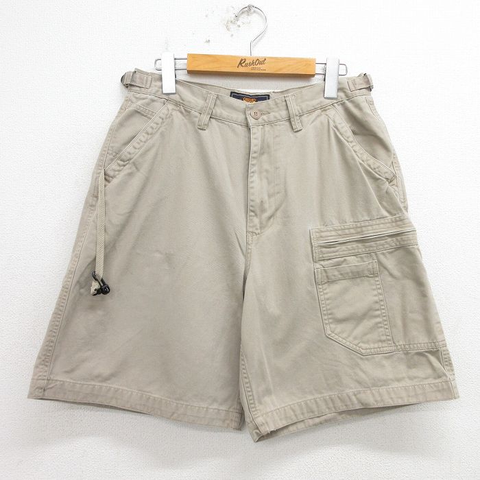 乐天商城 - 【中古】古着 ルート66 ショートパンツ ショーツ メンズ 00年代 00s コットン ベージュ カーキ W31 中古 ボトムス 短パン ショーパン ハーフ | 春夏 春物 春服 夏物 夏服 半ズボン カジュアル メンズファッション ファッション おしゃれ