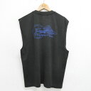 【中古】古着 ヘインズ Hanes ノースリーブ ビンテージ ヴィンテージTシャツ メンズ 90年代 90s 魚 クルーネック 丸首 USA製 アメリカ製 黒 ...