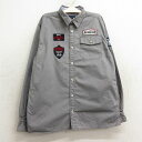 【中古】古着 トミーヒルフィガー TOMMY HILFIGER 長袖 ブランドシャツ キッズ ボーイズ 子供服 ワッペン コットン グレー | 春夏 春物 春服 秋冬 秋物 秋服 女の子 子ども服 こども服 カジュアル ファッション おしゃれ かわいい