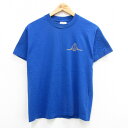 【中古】古着 半袖 ビンテージ ヴィンテージTシャツ メンズ 90年代 90s Tacosa クルーネック 丸首 USA製 アメリカ製 青 ブルー Mサイズ 中古 | 春夏 夏物 夏服 ヴィンテージTシャツ メンズファッション カットソー ティーシャツ ティシャツ メンズTシャツ 半 5OF