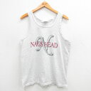【中古】古着 ビンテージ ヴィンテージ タンクトップ メンズ 90年代 90s NAGS HEAD コットン クルーネック 丸首 USA製 アメリカ製 薄グレー...