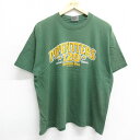 【中古】古着 半袖 ビンテージ ヴィンテージTシャツ メンズ 00年代 00s PIPEFITTERS クリーブランド コットン クルーネック 丸首 USA製 アメリカ製 緑 グリーン XLサイズ 中古 | 春夏 夏物 夏服 ヴィンテージTシャツ メンズファッション カットソー ティーシ 5OF