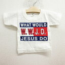 【中古】古着 半袖 ビンテージ ヴィンテージTシャツ キッズ ボーイズ 子供服 90年代 90s WWJD クルーネック 丸首 USA製 アメリカ製 白 ホワイ...