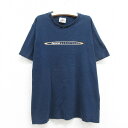 【中古】古着 ナイキ NIKE 半袖 ビンテージ ヴィンテージTシャツ キッズ ボーイズ 子供服 90年代 90s ワンポイントロゴ バスケットボール コットン クルーネック 丸首 USA製 アメリカ製 紺 ネイビー 【spe】 | 春夏 春物 春服 秋冬 秋物 秋服 女の子 子ども服